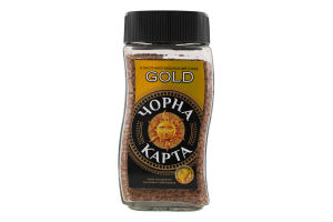 Кофе натуральный растворимый сублимированный Gold Чорна Карта с/б 190г