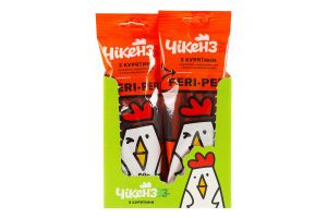 Снеки м'ясні з курятини Peri-peri Кабаноси Чікенззз в/к м/у 60г