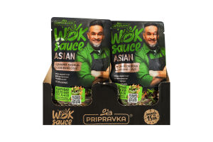 Соус универсальный пастеризованный Черный перец-соевый соус Asian Wok sauce Pripravka д/п 140г