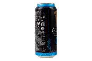 Пиво 440мл 0% безалкогольное темное пастеризованное Draught Guinness ж/б