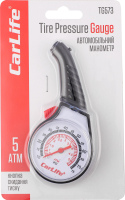 Манометр автомобільний 5Атм пластик CarLife 