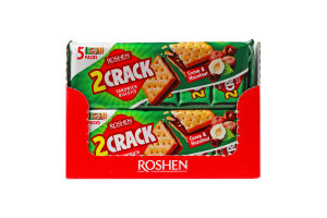 Печиво затяжне з начинкою какао-горіх 2 Crack Roshen м/у 190г
