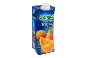 Сок восстановленный неосветленный пастеризованный апельсиновый Sandora т/п 500мл