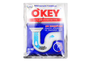 Засіб д/прочистки труб д/холодної води гранули 70г О"Кей
