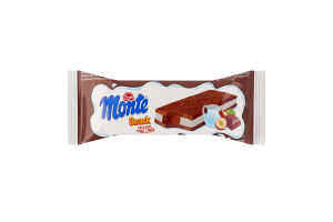 Тістечко з вершковим наповненням молока шоколаду та лісових горіхів Snack Monte м/у 29г