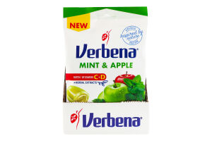 Цукерки м'які з вітамінами та м'ятно-яблучною начинкою Verbena м/у 60г