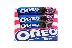 Печенье с какао и начинкой с ванильным вкусом и начинкой со вкусом малины Remix Oreo м/у 157г