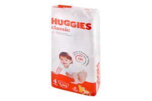 Подгузники детские 7-18кг Classic Huggies 50шт