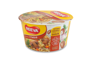 Лапша быстрого приготовления со вкусом грибов Reeva ст 75г