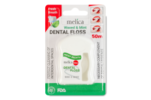 Нитка зубна з воском і м'ятою 50м Melica organic 1шт