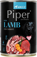 Корм д/собак з ягнятиною та морквою 400г ж/б Пайпер