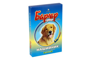 Нашийник д/собак інсектоакарицидний Бар"єр супер синьо-жовтий 65*5см Продукт