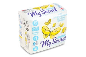Прокладки гигиенические ультратонкие с крылышками Day Normal Drysilk My Secret 10шт