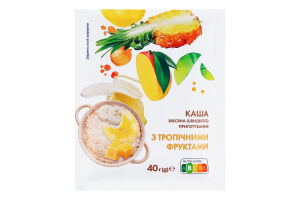 Каша вівсяна швидкого приготування з тропічними фруктами ТМ «Премія»