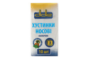 Хустинки нос. Didie 10 шт. 3 шарові з аром. ананасу і м'яти