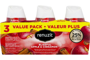 Renuzit Gel Air Freshener Value Pack Blissful Apple & Cinnamon - 3 PK