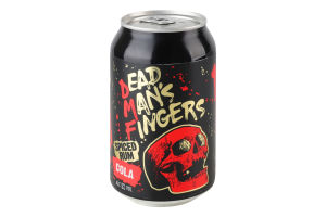 Напій слабоалкогольний "Dead Man’s Fingers" Spiced Rum & Cola (ж/б, Великобританія) 5%, 0,33 л