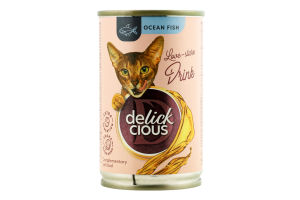 Корм додатковий для котів Напій з океанічною рибою Delickcious з/б 140г