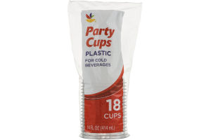 Ahold Party Cups Plastic - 18 CT