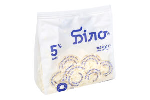 Сир кисломолочний 5% Біло м/у 350г