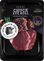 Стейк из говядины натуральный порционный Чак ай ролл Премиум Salsus охл лоток 550г