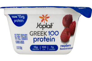 Yoplait Greek 100 Protein Fat Free Yogurt Rasberry