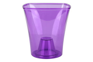 Кашпо д/горщиків д/орхідей Квадро 1,5л бузковий 14,5*15см Еталон-С