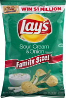Lay's Potato Chips Sour Cream & Onion Family Size