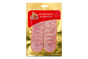 Ковбаса Дрогобицька н/к в/г нарізка 80г в/у Хмельницькі делікатеси