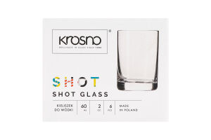 Набір чарок для горілки Krosno Shot 6*50мл