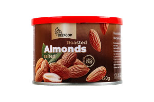 Миндаль жареный соленый BelFood ж/б 120г