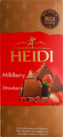 Шоколад молочний з полуницею Heidi 80г