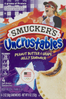 Smucker's Uncrustables Peanut Butter & Grape Jelly Sandwich - 4 CT