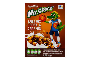 Сухий сніданок Mr. Croco 200 г кульки какао карамель