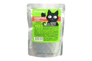 Корм д/котів Pitomets Індичка-Печін 100г пауч
