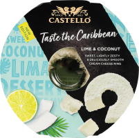 Крем-сыр 65% С лаймом и кокосом Taste the Caribbean Castello к/у 125г