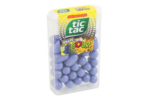 Драже со вкусом кислого винограда Grape sour Tic Tac п/у 18г