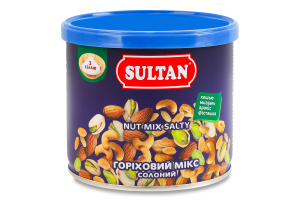 Мікс горіховий солоний Sultan з/б 120г