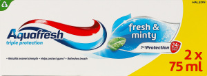Паста зубная с фтором Освежающая-мятная Triple protection Aquafresh 2х75мл