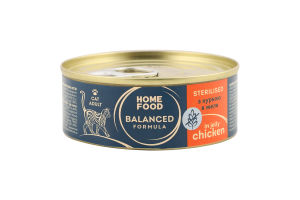 Корм д/стерилізованих котів Balanced Formula Курка в желе 85г ж/б Home Food