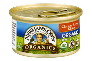 Newman's Own Organics Chicken & Liver Dinner Organic Premium Cat Food