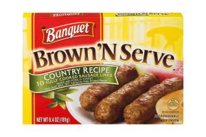 Banquet 'N Serve Country Recipe Cooked Sausage Links - 10 CT