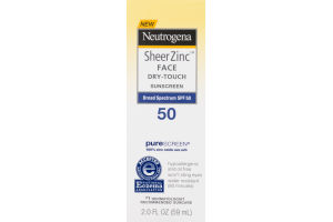 Neutrogena Sheer Zinc Dry-Touch Face Sunscreen SPF 50