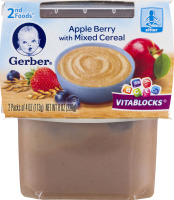 Gerber 2nd Foods Apple Berry with Mixed Cereal - 2 CT