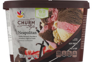 Ahold Churn Style Neapolitan Light Ice Cream