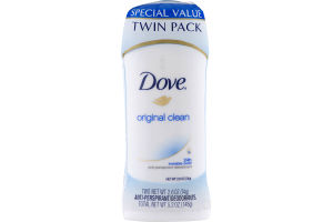 Dove Original Clean Anti-Perspirant Deodorant - 2 PK