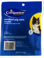 Ahold Companion Smoked Pig Ears - 3 CT