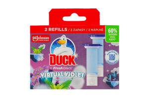 Очиститель унитаза гелевый в сменном блоке Virtual violet Fresh discs Duck 2х36мл