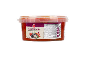 Салат закусочный с подсластителями Баклажаны в аджике по-домашнему Fine Life ведро 500г