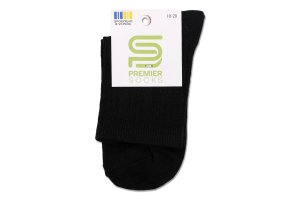 Шкарпетки Premier socks Економ вис рубч чор р18-20